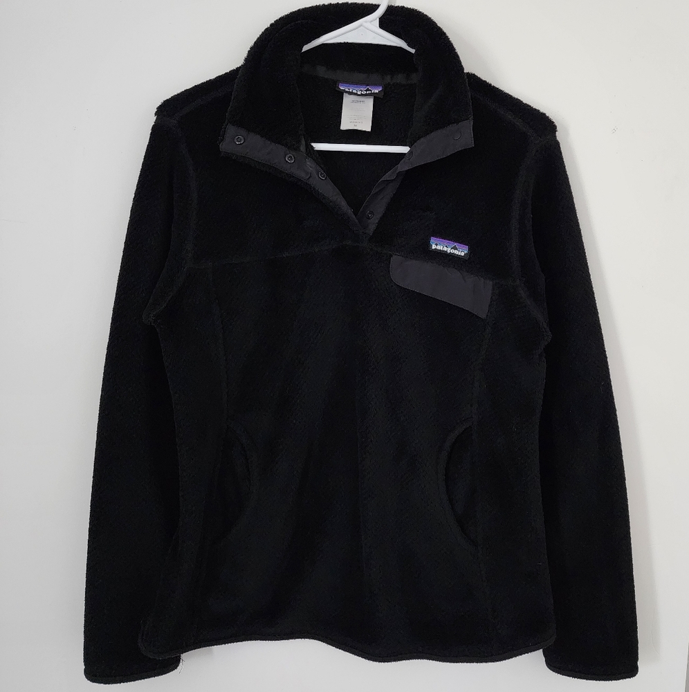 Patagonia Snap-T Black Fleece Jacket Pullover Women's Medium Outdoors Hiking - Picture 7 of 7